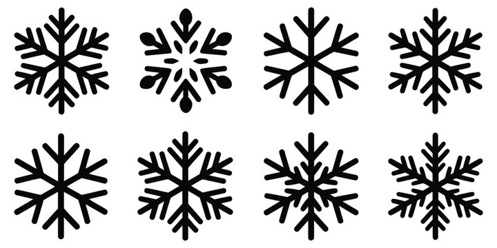 Snowflake Christmas icon with Santa Claus cartoon character, festive winter symbol design, holiday logo illustration