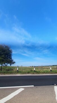 Time Lapse. Car Drive on British Highways and Motorways. Car Mounted Camera Footage of British Road Travel and Traffic During Hot Sunny Day Drive on British Motorways and Highways of England