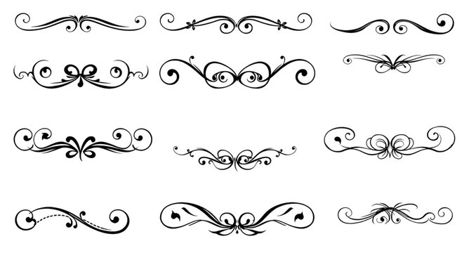 curlicues, tracery, engravingstyle, ornamentalism, embellisher, flourishline, decorativeframe, scrolls, symmetrywork, dividerline, borderart, refinement, elegancework, manuscriptart, classicism, prest