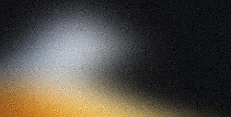 Naklejka na ściany i meble Abstract grainy background, orange yellow grey black noise texture glowing color gradient, web banner backdrop, header, wallpaper, poster design