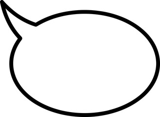 Minimalist oval speech bubble vector, blank comic thought balloon with black outline, simple conversation cloud icon for social media and web design © SanaMuhyUdDin