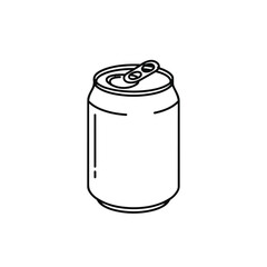 Obraz premium Aluminum Soda Can Vector Outline Illustration