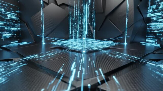 Abstract digital circuit design symbolizing digital transformation and future innovation