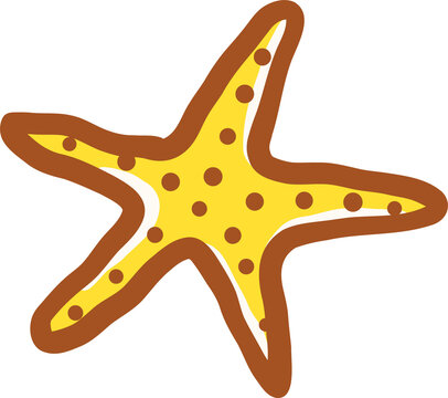 Decorative Yellow Starfish Illustration
