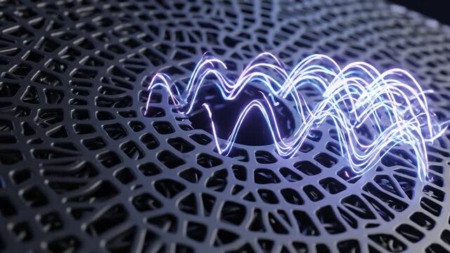 Abstract pattern with glowing lines ideal for creative backgrounds and modern web design