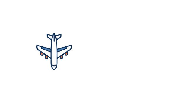 Airplane flying in sky, aerial view of airplane, aircraft transportation and travel concept