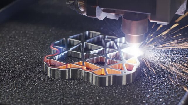 Laser cutting metal intricate design ideal for creative backgrounds and modern web design