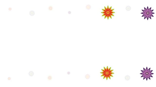 Gradient color flower for decoration video motion graphic
