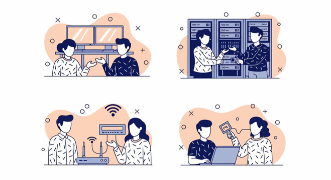 IT team help fix net web pc data info pro tech work fast at desk site