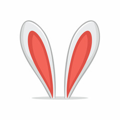 Fototapeta premium Cartoon Rabbit Ears Illustration