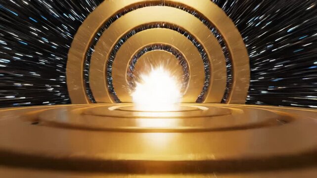 Abstract digital space tunnel perfect for UI/UX elements and digital motion graphics