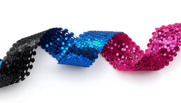 Colorful Sequined Fabric Ribbon