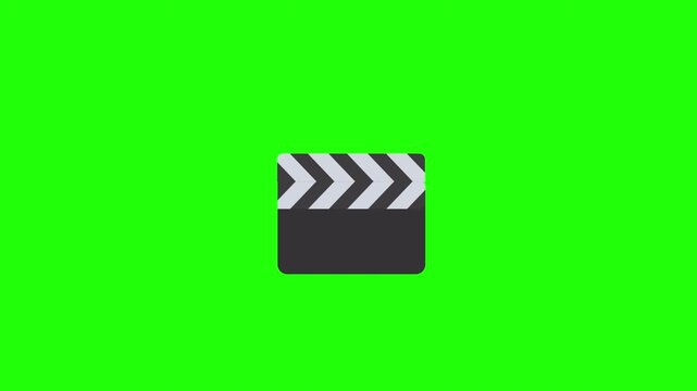 Movie clapper board animation with alpha channel in 4k., deleted scenes and retake words on film slate for uncut footage, mistake, bloopers, outtakes movie on transparent background
