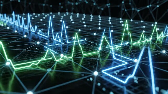 Abstract digital explosion on network grid ideal for tech startups and software commercial themes