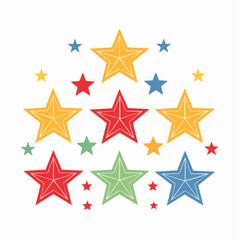 Obraz premium Colorful Star Pattern