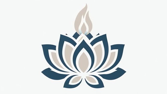 Lotus Flower Symbol Animation - Spiritual Growth and Enlightenment.