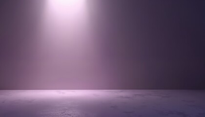 Obraz premium Purple abstract background with light beam. Smooth gradient transitions from dark to light shades. Textured floor reflects soft glow. Modern elegant graphic design with blurry bokeh effect.
