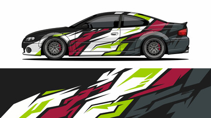 Obraz premium Colorful racing car with dynamic design elements.