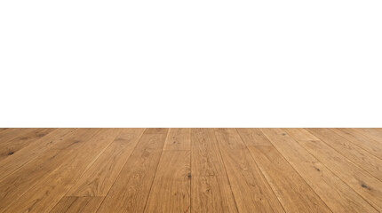 Naklejka premium Wood plank floor with black background and wide perspective