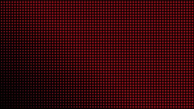 Red Digital Dot Matrix Panel Pulsing in Black Space
