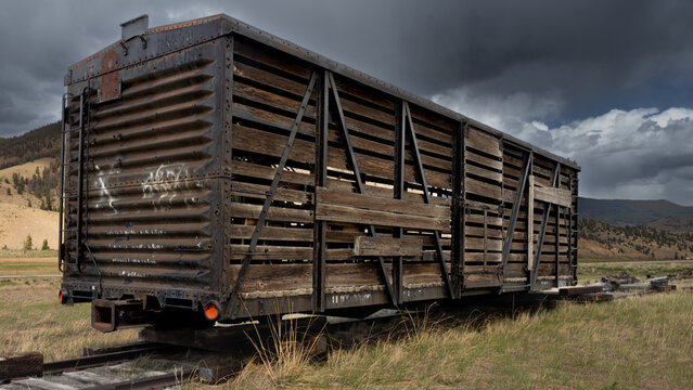 Old Rail Car in Mountains