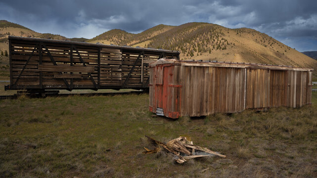 Old Rail Car in Mountains