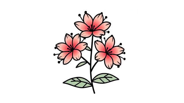 Delicate Floral Animation - Blooming Flowers in Motion.