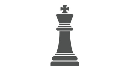 Fototapeta premium Isolated chess king piece on white background strategic game concept