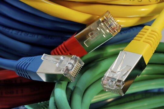 Coloured network cables for computer