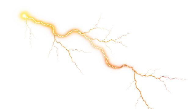 Heat lightening isolated on transparent background