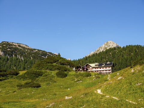 K&auml;rlinger Haus, Steinernes Meer, Berchtesgaden National Park, Sch&ouml;nau am K&ouml;nigssee, Berchtesgadener Land, Upper Bavaria, Bavaria, Germany