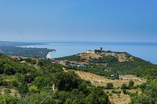 Platamon castle n the foot of Mount Olympus, Greece