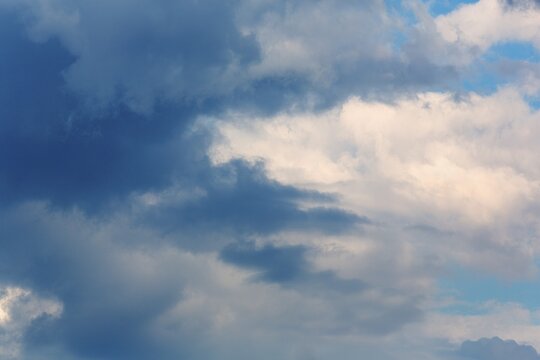 Cloudy sky at Cape Bjargtangar, background image, L&aacute;trabjarg, Vestfir&eth;ir Peninsula, Westfjords, Iceland