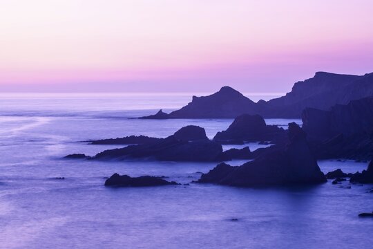 Rocky coast, Hartland Quay, Hardland, Devon, England, United Kingdom