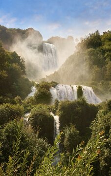 Roman Cascata delle Marmore, Marmore Falls, Terni, Umbria, Italy