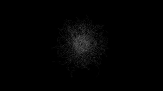 a abstract organic line animation expanding