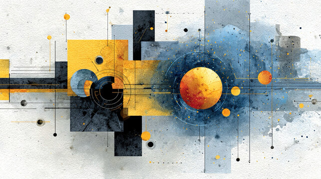 Theory evolution - Abstract evolving forms, conceptual framework development, visual dynamic energy, layered composition, minimalistic representation, expressive symbolic conceptual refinement.