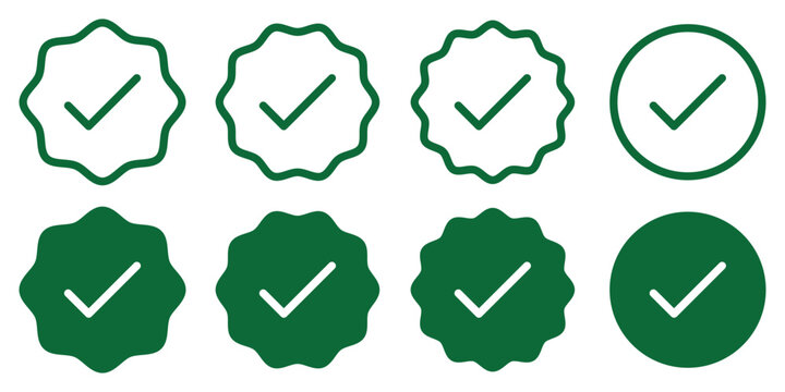 tick check icon. Blue Verified badge icon set. Blue tick check with social media account icon. blue verified icon, social media account verify icons. Blue Verified badge icon set. EPS 10. 