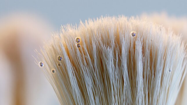 Rounded Makeup Brush Fibers Macro
