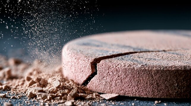 Makeup Compact Cracked Across Surface