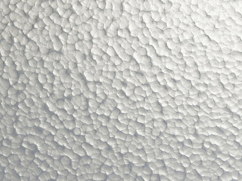 High-density white styrofoam texture background with micro cellular pattern