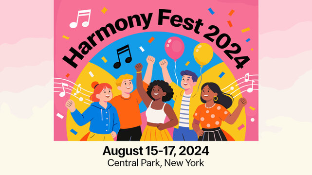 Harmony Fest 2024: A vibrant celebration of music and community in Central Park, New York, from August 15-17.