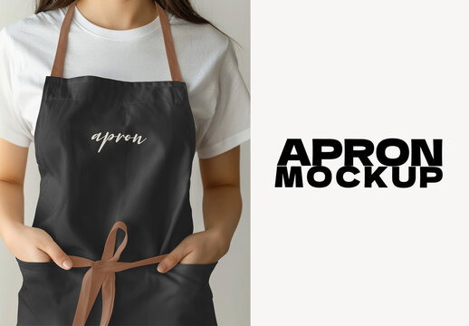 Stylist Apron Mockup Design PSD