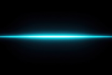 Fototapeta premium A glowing blue line emits light against a black background, creating a dramatic effect.