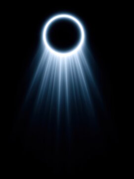 A stunning depiction of a celestial phenomenon with radiant light beams.