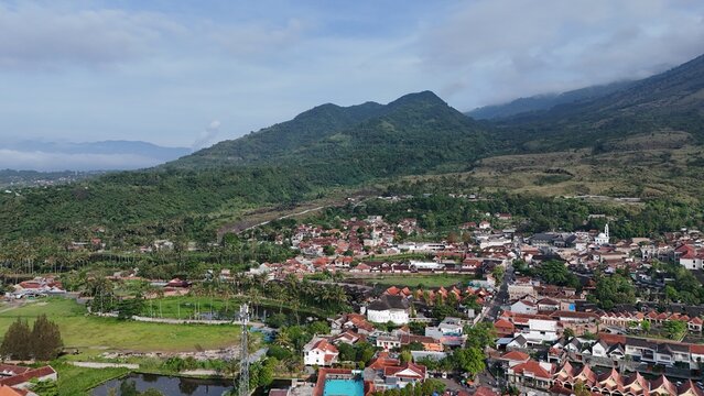 Scenic landscape of Cipanas District, Garut Regency, featuring cool mountain atmosphere and lush natural surroundings.