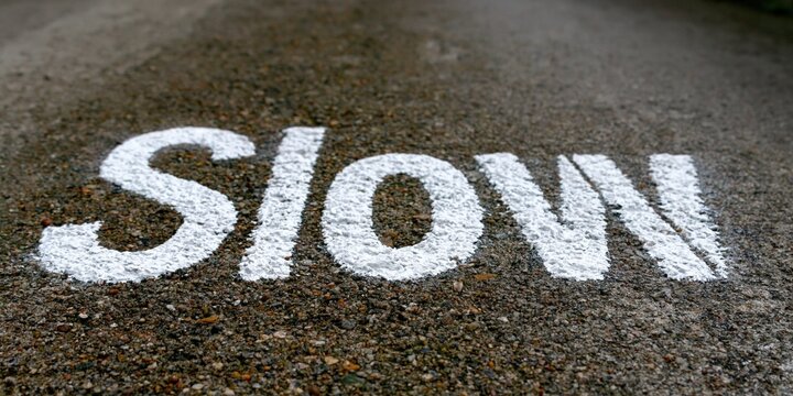 Road sign warning to proceed with care
