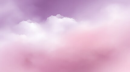 Obraz premium Dreamy pastel pink and purple sky gradient with soft clouds