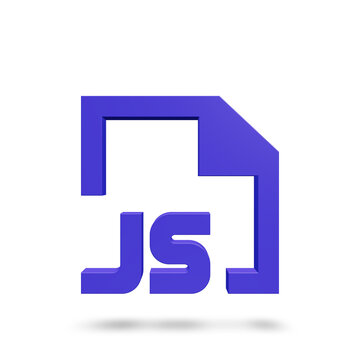 3d icon of JavaScript file symbol, technology graphic, isolated on white background, modern digital design