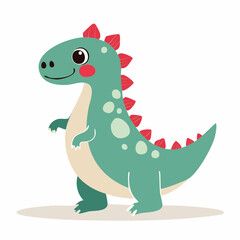 Fototapeta premium Cute Cartoon Dinosaur Illustration